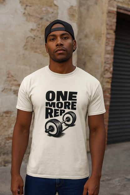 "One More Rep" Gym Motivation T-Shirt | Fitness & Workout Tee for Men & Women