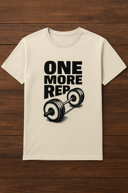 "One More Rep" Gym Motivation T-Shirt | Fitness & Workout Tee for Men & Women